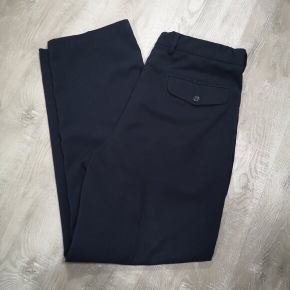 L.L. Bean Men's Navy Pleated Size 36/32 Dress Pants - Picture 2 of 9